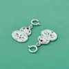Plata Esterlina S925 Plata Lisa Recortada Retro Colgante de Calabaza DIY Cuentas Pulsera Collar Colgante Material Accesorios de Plata