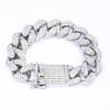 Cadena de oro grande para hombre, estilo hip hop europeo y americano, de 20 mm, con diamantes completos, estilo exagerado y dominante, estilo cubano de Miami, accesorios de rap hip hop