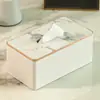 Caixa de Lenços Sala de Estar Luxo Leve High-end Simples Doméstico Mesa de Jantar Design Criativo Senso High-end Couro Caixa de Papel Estilo ins