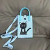 Bolso de Teléfono Móvil a Cuadros para Mujer Bolso Cruzado de Hombro Pequeño Lindo Ligero Bolso Tejido Bolso de Punto