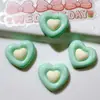 Macaron brillante de dos colores, amor, DIY, hecho a mano, pegamento de crema, resina, accesorios para horquillas de pelo, carcasa de teléfono móvil, material para accesorios de pelo