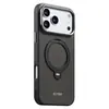 Funda de teléfono compatible con Iphone18Pro, carga inalámbrica magnética, soporte giratorio de 360 grados, marco de lente de metal, funda de cuero