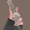 Pasador de Pelo con Borla de Campana de Diamante Azul para Mujer, Accesorio de Pelo Exquisito de Gama Alta, Pinza Lateral, Pasador de Pelo, Pinza BB Lateral de Estilo Antiguo