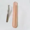Pinzas de Precisión para Pestañas Postizas, Pinzas de Acero Inoxidable Ultraafiladas para Injerto de Pestañas, Pinzas Aplicadoras de Pestañas con Tratamiento Térmico Arenado