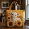 2026 Nueva Serie Transfronteriza de Cordero Estampado Digital Bolso Tote Acolchado de Hombro de Moda