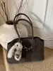 Bolso de Hombro Vintage de Alta Gama con Emblema Bordado para Mujer 2025 Nuevo de Gran Capacidad Mate Bolso de Mano