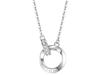 Noria de plata esterlina S925, accesorios ligeros de lujo con nicho de circonita, collar de pareja Mobius para mujer, combina con todo, de alta calidad