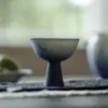 Taza Maestra de Mariposa con Diseño de Niebla Morada Degradada Pintada a Mano, Taza Individual, Alto Valor Estético, Exquisita Taza de Té de Cerámica Hecha a Mano