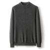 Suéter Básico de Malha Gola Alta Meia-gola Masculino Joker Outono/Inverno Fio Duplo Espesso 100% Caxemira Sem Costura