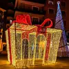 Luces LED Grandes para Paisajes, Luces Navideñas en Forma de Caja de Regalo, Instalaciones de Exhibición en Plazas de Parques, Adornos Grandes