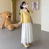 Conjunto de Primavera para Maternidad Jingqi 2026 Nuevo Estilo Conjunto de Falda con Blusa Conjunto de Moda Elegante Talla Grande Ropa de Primavera para Mujer