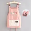 Avental de Desenho Animado Repelente à Água para Cozinha Doméstica, Avental Fofo, Roupa de Trabalho Fashion com Estampa para Catering, Anti-Manchas e Respirável