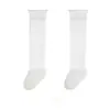 Calcetines de Bebé Verano Estilo Delgado Calcetines Largos Lisos para Niñas Calcetines Anti-Mosquitos para Bebés Recién Nacidos Calcetines de Tubo Alto Calcetines de Algodón Sin Costuras