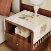 Nueva Cubierta de Mesa de Noche Zen Estilo Chino, Mantel Decorativo Cuadrado para Mesa de Café, Cubierta a Prueba de Polvo Estilo Chino para Dormitorio