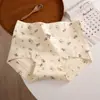 Ropa interior de mujer más vendida en Taobao, Algodón para bebé de Clase A, Antibacteriana, Entrepierna extendida, Ajustada a la cadera, Estampado floral, Calzoncillos tipo bóxer para niñas