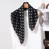 Bufanda Cuadrada de Lujo con Patrón de Espiga para Mujer, Bufanda de Seda Suave y Amigable con la Piel, Adecuada para Todas las Estaciones, Bufanda Decorativa Sencilla y Elegante para el Cuello y Chal