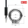 Porca com olhal em aço inoxidável 304, tipo parafuso com olhal circular, porca de alta resistência M3 4 5 6 810 apertada manualmente