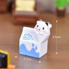 Vaca de dibujos animados micro paisaje diy bonsái decoración suculenta animal lindo resina dona caja de leche sopa redonda vaca