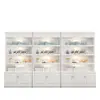 Vitrina de Cosméticos Europea de Pie Comercial Boutique Salón de Uñas Barbería Salón de Belleza Contenedor Vitrina de Exhibición de Productos