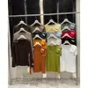 Yuanxi-2026 Otoño Estilo Coreano Sencillo Parche de Letra Adelgazante Cuello en U Manga Larga Camiseta para Mujer 266427