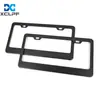 Marco de Placa de Matrícula Americano de Venta Caliente Marco de Placa de Matrícula Espesado de Fibra de Carbono Aleación de Aluminio Acero Inoxidable Marco de Placa de Matrícula Americano Se Puede Agregar Logo