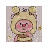 Presente Artesanal Pintura com Diamantes Brilhantes Brinquedo Educativo com Adesivos de Diamante e Porta-Retrato Peça de Exibição Criativa DIY
