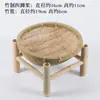 Prato de frutas de bambu trançado prato de frutas feito à mão de bambu trançado cesta de bambu armazenamento de frutas prato de bandeja de camada dupla doméstico trançado cerimônia do chá para agricultores
