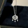 Collar de candado de seguridad de ópalo para mujer Cadena de clavícula elegante de lujo ligero versátil Collar de moda nuevo 2023