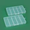 Caja de almacenamiento de plástico transparente PP con cinco compartimentos para aparejos de pesca Luya, caja de herramientas con partición fija, caja de componentes electrónicos