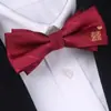Gravata Borboleta Masculina Padrinho Noivo Vermelho Vinho Gravata Preta Camisa Social Vestido Casamento Vermelho Estilo Coreano Laço para Mulheres