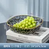 Plato nuevo con diseño de diamantes, plato para frutas, charola de plástico transparente para frutas, charola para frutas secas de mesa de centro para sala de estar en casa, charola para bocadillos y dulces