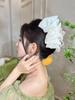 Gasa de Alta Calidad Lazo Plateado Clip de Burbuja para Agarre para Cabello de Mujer Exhibición para Cabello Clip de Tiburón Parte Posterior de la Cabeza Placa para Cabello Tocado Horquilla