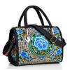 Bolsa de Mão Bordada Estilo Étnico Bolsa Boston Estéreo para o Dia a Dia Bolsa Transversal Bordada com Peônia Estilo Chinês