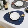 Nordic ins Leather Western Food Household Simple Waterproof Oil-proof Bronzing Creative Heat Insulation Pad Bowl Bottom Mat Dining Plate Mat