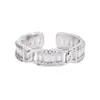 Lujo Ligero, Artesanía Exquisita, Anillo Abierto Completamente de Diamante para Mujer, Estilo Europeo y Americano, Moderno, Versátil, No se Desvanece, Anillos Apilables