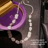 Anel de Cristal com Diamante e Renda de Concha de Casca de Ovo de Caracol, Pulseira de Cristal Rosa de Azeztulita, Anel Exquisito de Nicho