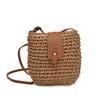 Vacaciones en la Playa Viajes Bolso Tejido a Mano Moda Versátil Bandolera Bolso Pequeño Nuevo Bolso de Moda de Paja