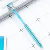Versão coreana criativa de caneta de cristal giratória grande caneta de diamante atacado logotipo para impressão escritório papelaria estudante caneta esferográfica de plástico