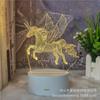 Luz nocturna de internet transfronteriza 3d animación infantil led de noche para dormitorio lámpara de ambiente de ensueño lámpara de mesa acrílica creativa