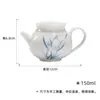Moji canción de imitación flor boca tetera juego de té kung fu tetera de porcelana blanca orquídea pintada a mano filtro de agujero de bola cerámica maceta de mano