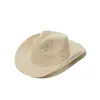 Sombrero de Playa Panama Topper Borde Enrollado Verano Transfronterizo Sombrero Jazz Denim Occidental Lentejuelas Sombrero de Sol para Hombres y Mujeres