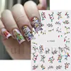 Adesivos de Nail Art de Natal Transfronteiriços Desenho Animado Fio de Luzes de Natal Árvore Boneco de Neve de Natal Adesivos de Unha Adesivos Luminosos
