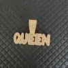 Rainha Europeia e Americana do Hip-Hop Transfronteiriço Pingente de Letra Colar Cubano Joias Tendência Amazon Atacado em Estoque