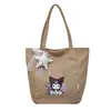 Bolso de Lona Nuevo Estilo Coreano, Bolso Cruzado de Hombro para Estudiantes, Gran Capacidad, Lindo Bolso de Mano para Viajes, Bolso Tote Versátil