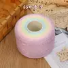 Fio de algodão mercerizado degradê em formato de bolo, fio de oito cabos tecelado à mão, multicolorido, não forma bolinhas, respirável para manta e xale