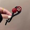 Clip de pelo con forma de disco para la parte posterior de la cabeza para mujer, estilo Ankora Red Love Grab, clip de aire, accesorio para la cabeza, clip de alta calidad