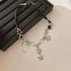 Colar de Amor com Pontos de Estrela de Cinco Pontas Design com Senso para Mulheres Nicho Doce Fresco Corrente para Clavícula Tendência