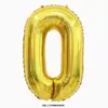 Globos de Foil de Número de 32 pulgadas, Tamaño Mediano, en Dorado y Plateado, Empacados Individualmente para Decoración de Cumpleaños