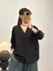Cardigan Jaqueta Camisa de Manga Longa com Bolso Grande Estilo Novo Primavera 2026 para Mulheres Cor Sólida Casual Gola V Solta Camisa