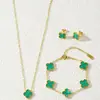 Explosões transfronteiriças moda 13mm brincos colar pulseira joias de aço inoxidável conjunto de três peças vendas diretas de fábrica